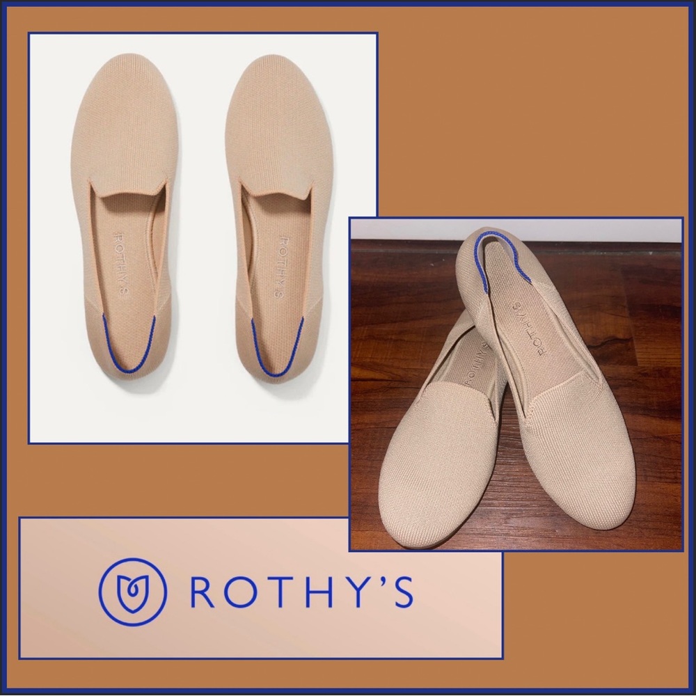 Rothy’s The Loafer Flats Ecru Size 7 Like New